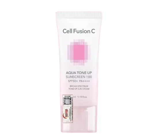 Combo 2 Kem Chống Nắng Cell Fusion C Aqua Tone Up Sunscreen 100 SPF50+ PA+++ - Bảo Vệ Da, Nâng Tone Sáng Tự Nhiên, Dưỡng Ẩm Mịn Mướt