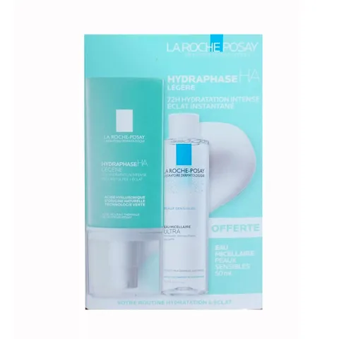 Combo Nước Tẩy Trang và Kem Dưỡng La Roche-Posay Hydraphase HA Legere 72h - Dưỡng Ẩm Cho Da Thường và Da Nhạy Cảm