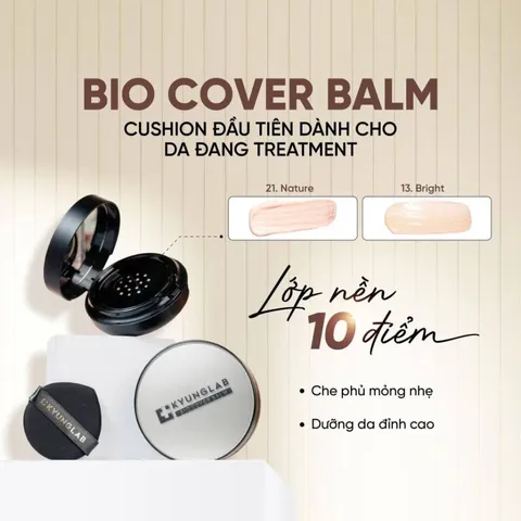 Cushion KyungLab Bio Cover Balm - Phấn Trang Điểm Che Phủ Tự Nhiên, Hỗ Trợ Da Mụn và Điều Trị, Lớp Nền Mỏng Nhẹ 15g
