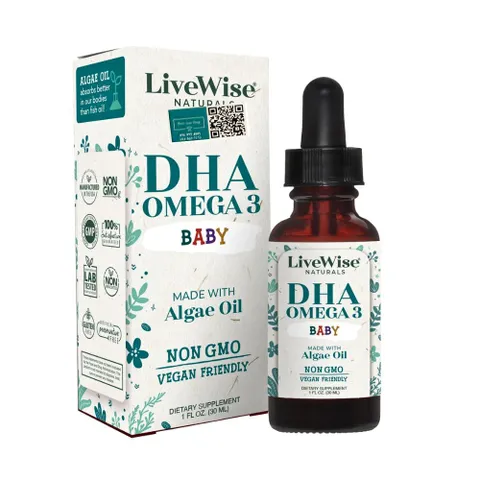 DHA Omega 3 Dạng Giọt LiveWise Baby 30ml - Bổ Sung Dinh Dưỡng Cho Bé Từ Sơ Sinh, Hỗ Trợ Phát Triển Não Bộ và Thị Giác