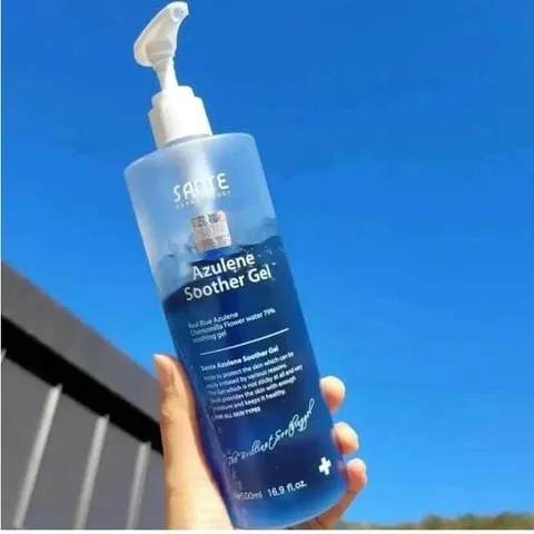 Gel lạnh làm dịu và cấp ẩm cho da Sante Azulene Soother Gel 500ml - Phục hồi da nhạy cảm, giảm mẩn đỏ, cảm giác mát lạnh