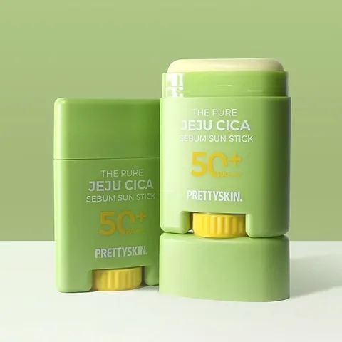 Kem Chống Nắng Dạng Sáp Pretty Skin The Pure Jeju Cica Sebum Sun Stick SPF 50+ - Bảo vệ da hiệu quả và tiện lợi cho hoạt động ngoài trời