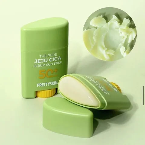 Kem Chống Nắng Dạng Sáp Pretty Skin The Pure Jeju Cica Sebum Sun Stick SPF 50+ - Bảo vệ da hiệu quả và tiện lợi cho hoạt động ngoài trời