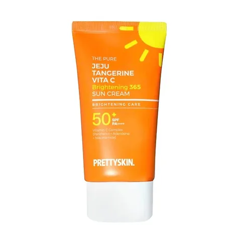 Kem Chống Nắng Vitamin C Pretty Skin Jeju Tangerine Vita C SPF50+ - Bảo Vệ Da, Làm Sáng Da Từ Chiết Xuất Quýt Jeju