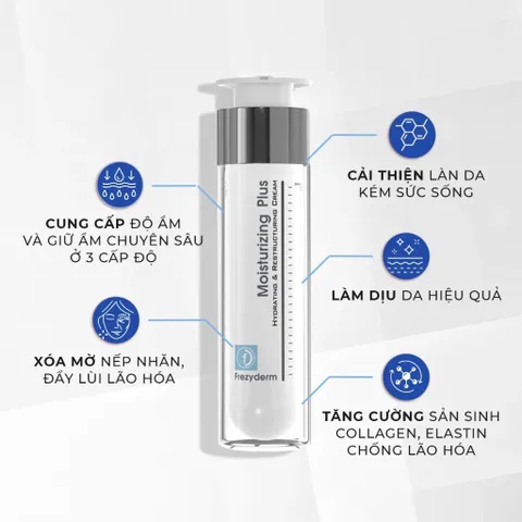 Kem Dưỡng Ẩm Frezyderm Moisturizing Plus Cream 50ml - Cấp ẩm Sâu, Phục Hồi Da Yếu, Phù Hợp Da Nhạy Cảm, Sau Thẩm Mỹ