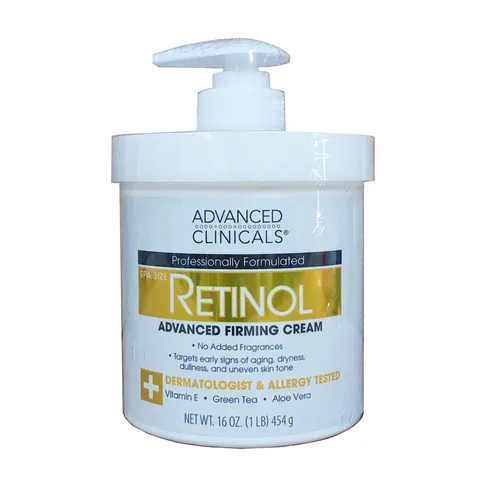 (Hàng nhập khẩu) Kem Retinol Advanced Clinicals Firming 454g - Dưỡng ẩm, Trẻ hóa da, Mờ nếp nhăn, Da mặt và body, Hỗ trợ sáng mịn da