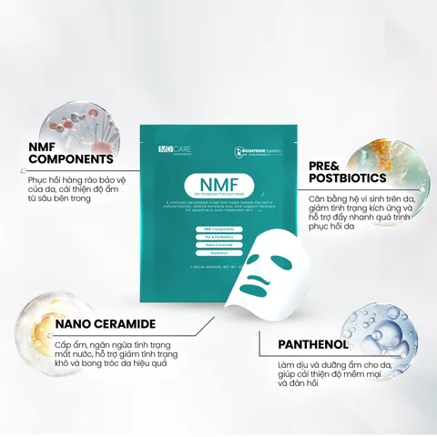 Mặt Nạ Cấp Ẩm Phục Hồi MD Care NMF Skin Protection - Dưỡng Da Nhạy Cảm, Chăm Sóc Da Sau Liệu Trình Xâm Lấn
