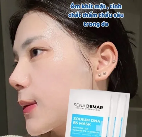 Mặt Nạ Cấp Ẩm Sena Demar Sodium DNA B5 - Cung Cấp Độ Ẩm Sâu và Tái Tạo Da, Phù Hợp Cho Da Khô, Hỗ Trợ Làm Dịu Da Sau Xâm Lấn