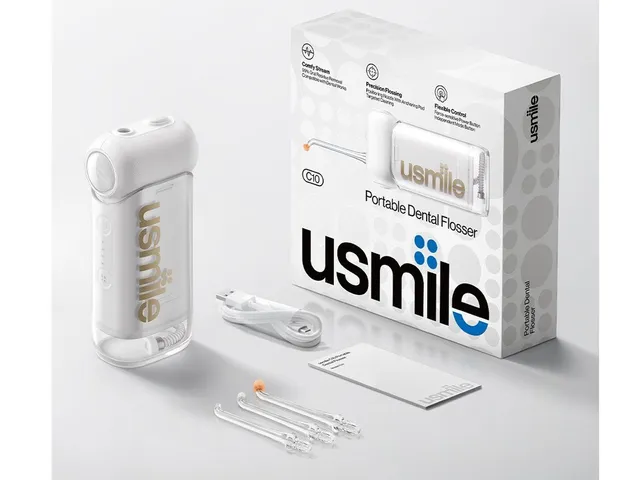 Máy Tăm Nước Sóng Siêu Âm Usmile C10 - Thiết Bị Chăm Sóc Răng Miệng Độc Đáo, Pin Sạc Tiện Lợi, 4 Chế Độ Làm Sạch Linh Hoạt