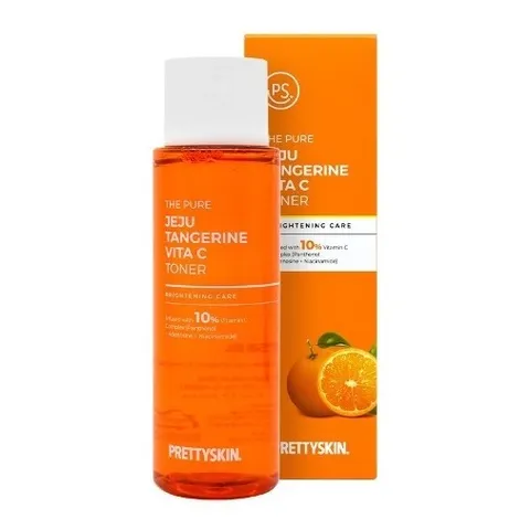 Nước Hoa Hồng Pretty Skin Vita C - Toner Dưỡng Da Chiết Xuất Quýt Jeju, Làm Sáng Da, Cân Bằng Ẩm, 250ml
