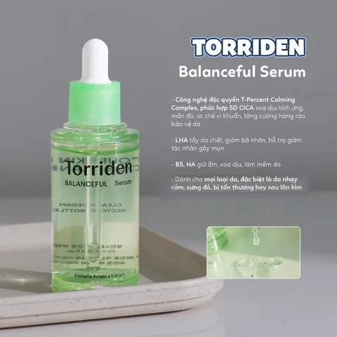 Serum Torriden Balanceful Cica - Serum Cấp Ẩm, Làm Dịu Da Nhạy Cảm, Phục Hồi Da Khô, Lô 50ml