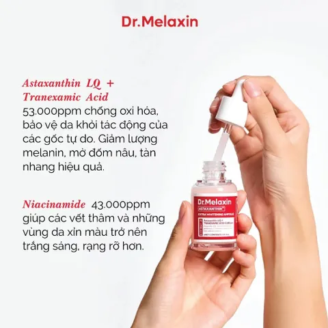 Serum Dưỡng Sáng Da Dr.Melaxin Astaxanthin 30ml - Tinh Chất Làm Mờ Thâm, Chống Lão Hóa, Phục Hồi Da Rạng Rỡ