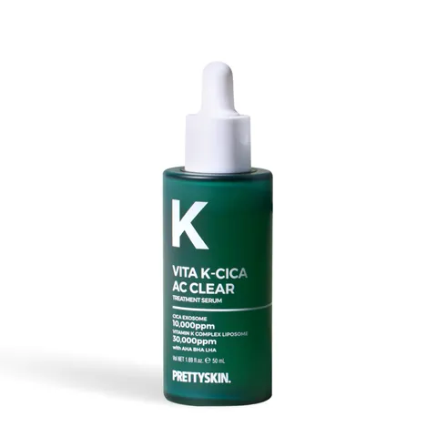 Serum Ngừa Mụn Pretty Skin Vita K Cica Ac Clear Treatment - Hỗ Trợ Phục Hồi, Dưỡng Da Căng Mịn, 50ml