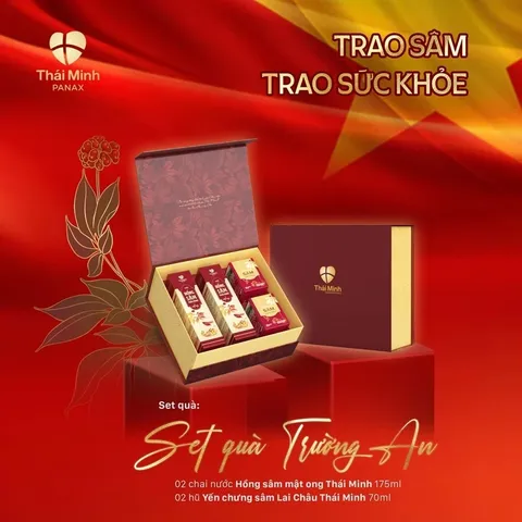 Set Nước Hồng Sâm Thái Minh Mật Ong và Yến Chưng Sâm Lai Châu - Bộ Quà Tặng Bồi Bổ Sức Khỏe Sang Trọng, Dinh Dưỡng Tuyệt Vời