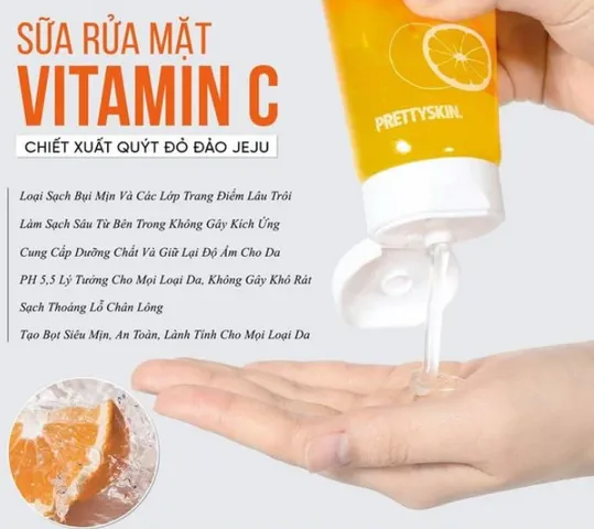 Sữa Rửa Mặt Vitamin C Sáng Da Prettyskin The Pure Jeju Tangerine 150ml - Gel Tạo Bọt Dưỡng Ẩm Cho Da Mềm Mại Ở Từng Lớp Da