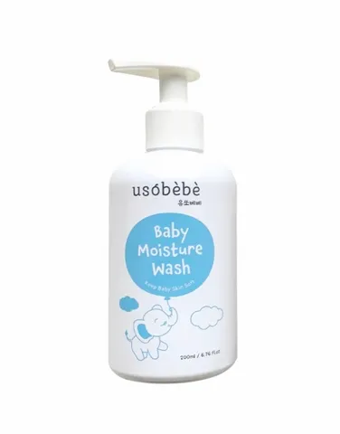 Sữa Tắm Gội Cấp Ẩm Dịu Nhẹ Usobebe Cho Bé 200ml - An Toàn, Không Cay Mắt, Dưỡng Ẩm Cho Da Nhạy Cảm
