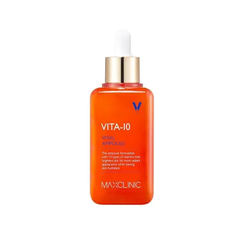 Tinh Chất Dưỡng Sáng Da MaxClinic Vita-10 Vital Ampoule 100ml - Giàu Vitamin C, Cấp Ẩm, Làm Đều Màu Da, Cho Da Rạng Rỡ
