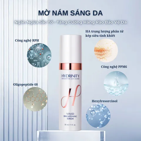 Tinh Chất Dưỡng Trắng Da Hydrinity Vivid Brightening Serum 30ml - Cải Thiện Sắc Tố, Giúp Da Sáng Khỏe, Duy Trì Độ Ẩm Tự Nhiên