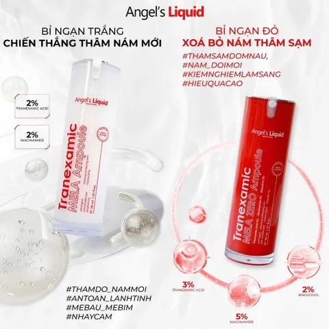 Tinh Chất Mờ Thâm Nám Angel's Liquid Tra-nexamic Mela Zero Ampoule - Serum Dưỡng Sáng Da, Giảm Nám, Tàn Nhang 30ml