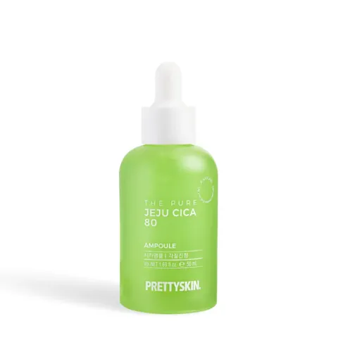 Tinh Chất Rau Má Prettyskin The Pure Jeju Cica 80 Ampoule - Serum Làm Dịu, Kháng Viêm, Tái Tạo Da Cho Làn Da Khỏe Mạnh