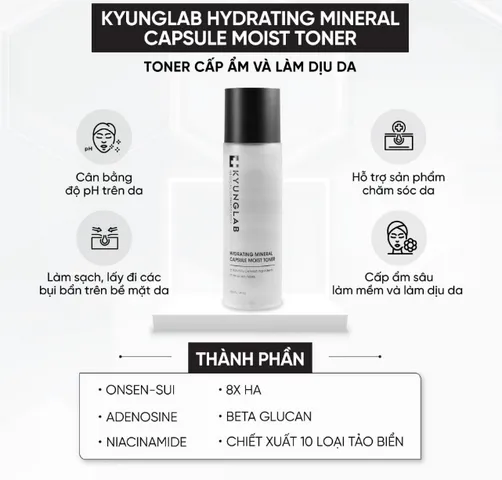 Toner Cấp Ẩm KyungLab - Hydrating Mineral Capsule Moist, Giúp Làm Dịu Da, Dưỡng Ẩm, Cho Da Khỏe Mạnh, 150ml