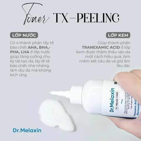 Toner dưỡng sáng mờ nám Dr.Melaxin TX Peeling 150ml - Hỗ trợ làm đều màu da, cải thiện sắc tố hiệu quả, phù hợp mọi loại da