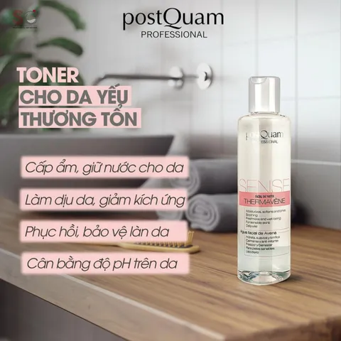 Toner Phục Hồi Làm Dịu Da PostQUAM Facial Oat Water Thermavene - Chiết Xuất Yến Mạch, Cấp Ẩm, Dành Cho Da Nhạy Cảm 200ml