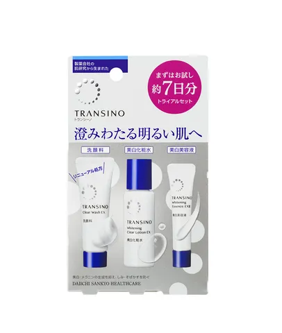 Bộ Dưỡng Trắng Da 3 Món Transino Trial Set - Sữa Rửa Mặt, Toner, Tinh Chất Trắng Da - Làm Sáng Da, Dưỡng Ẩm Toàn Diện