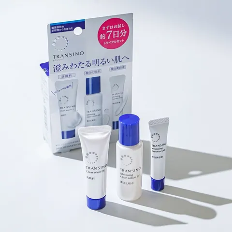 Bộ Dưỡng Trắng Da 3 Món Transino Trial Set - Sữa Rửa Mặt, Toner, Tinh Chất Trắng Da - Làm Sáng Da, Dưỡng Ẩm Toàn Diện