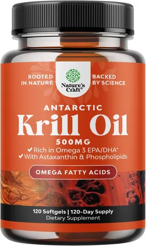 Dầu Nhuyễn Thể Nam Cực Antarctic Krill Oil 500mg Nature's Craft - Hỗ Trợ Omega-3, Tim Mạch, Khớp Khỏe - Viên Nang Mềm Dễ Uống