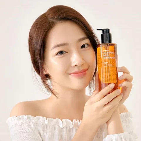 Dầu Tẩy Trang Sạch Sâu Hanskin AHA/BHA/PHA 300ml - Tẩy Trang, Loại Bỏ Mụn Đầu Đen, Giúp Da Sạch Sâu và Mịn Màng