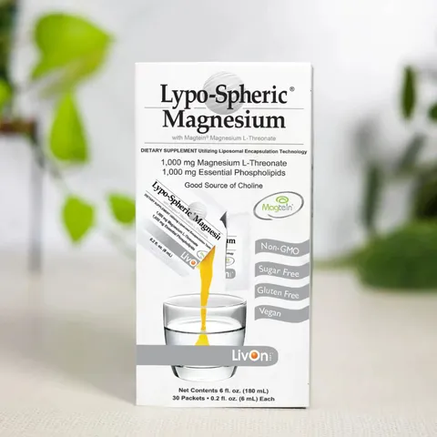Gói Uống LivOn Lypo-Spheric Magnesium 30 Gói - Bổ Sung Magie Hỗ Trợ Hệ Thần Kinh, Xương Khớp và Tim Mạch Khỏe Mạnh