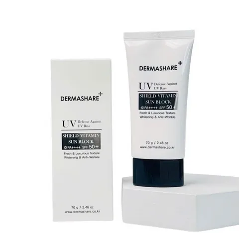 Kem Chống Nắng Dermashare UV Shield SPF50+ PA++++ - Dưỡng Sáng Da, Bảo Vệ Tia UV, Kem Chống Nắng Hàn Quốc 70ml