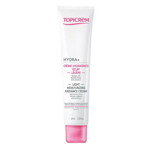 Kem Dưỡng Ẩm Sáng Da Topicrem Hydra+ Light Moisturizing Radiance Cream 40ml - Hỗ Trợ Cấp Ẩm, Làm Dịu Da, Phù Hợp Mọi Loại Da