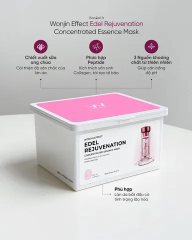 Mặt Nạ Wonjin Effect Edel Rejuvenation - Hỗ Trợ Trẻ Hóa Da, Phục Hồi & Cải Thiện Độ Săn Chắc Làn Da, 30 Miếng