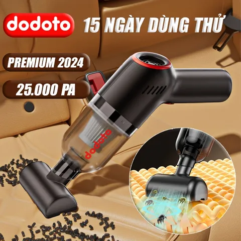 Máy Hút Bụi Ô Tô Cầm Tay Không Dây Dodoto 25.000 Pa - Lực Hút Mạnh Mẽ, Thiết Kế Nhỏ Gọn, Đầu Hút Đa Năng, Tiện Lợi Vệ Sinh