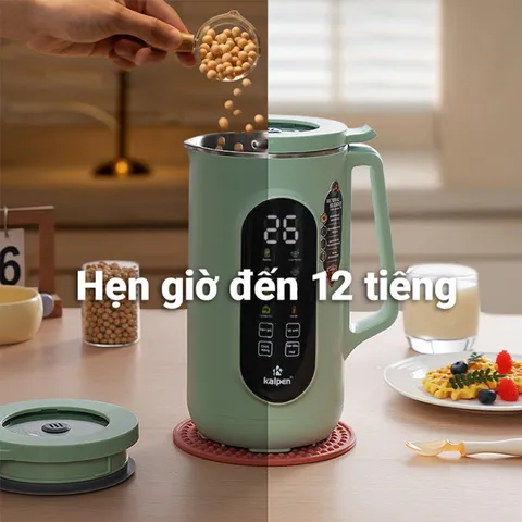Máy làm sữa hạt Kalpen H6 Đa Năng - 8 Chế Độ Xay Nấu - Thiết Kế Gọn Nhẹ, Bảng Điều Khiển Cảm Ứng – Sữa Hạt, Sinh Tố, Cháo, Súp