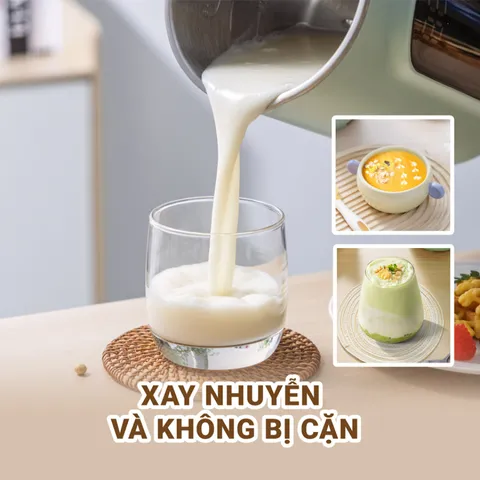 Máy làm sữa hạt Kalpen H6 Đa Năng - 8 Chế Độ Xay Nấu - Thiết Kế Gọn Nhẹ, Bảng Điều Khiển Cảm Ứng – Sữa Hạt, Sinh Tố, Cháo, Súp