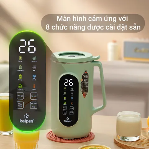 Máy làm sữa hạt Kalpen H6 Đa Năng - 8 Chế Độ Xay Nấu - Thiết Kế Gọn Nhẹ, Bảng Điều Khiển Cảm Ứng – Sữa Hạt, Sinh Tố, Cháo, Súp