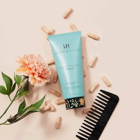 Dầu Gội Hush & Hush Deeply Rooted 200ml - Chăm Sóc Tóc Yếu, Dễ Gãy, Phục Hồi, Dịu Nhẹ Từ Chiết Xuất Thiên Nhiên