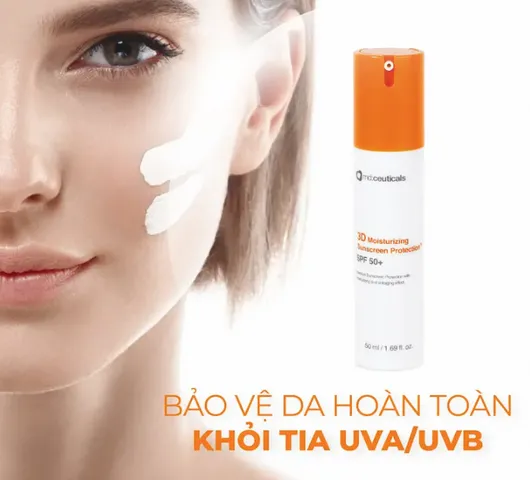 Kem Chống Nắng Giữ Ẩm Md:ceuticals 3D Moisturizing SPF 50+ - Bảo Vệ Da Hoàn Hảo Khỏi Tia UVA/UVB, Dành Cho Mọi Loại Da