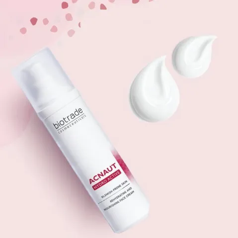 Kem Dưỡng Ẩm Biotrade Acnaut Hydro Active Cream 60ml - Dành Cho Da Dầu, Da Mụn, Hỗ Trợ Cấp Ẩm và Phục Hồi Da Khô