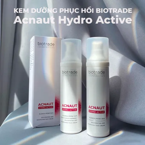 Kem Dưỡng Ẩm Biotrade Acnaut Hydro Active Cream 60ml - Dành Cho Da Dầu, Da Mụn, Hỗ Trợ Cấp Ẩm và Phục Hồi Da Khô