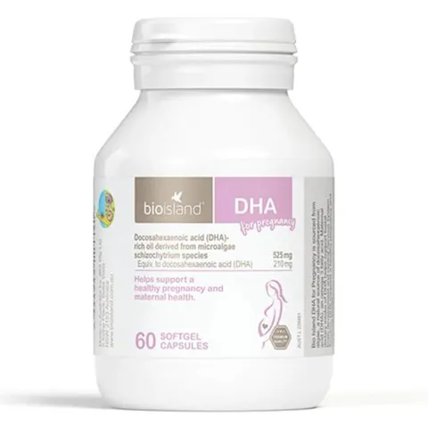 Viên Uống DHA Úc Bio Island Cho Bà Bầu - Hỗ Trợ Phát Triển Não Bộ Và Thị Lực Thai Nhi, 60 Viên