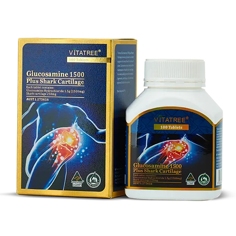 Viên uống Glucosamine 1500mg Vitatree Úc - Hỗ trợ xương khớp, tăng cường sụn khớp cho người lớn, 100 viên nhập khẩu chính hãng