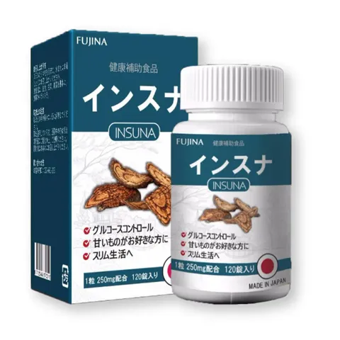 Viên Uống Hỗ Trợ Đường Huyết Fujina Insuna - Sản Phẩm Chiết Xuất Thảo Dược, Cải Thiện Chỉ Số Đường Huyết, 120 Viên Nhật Bản