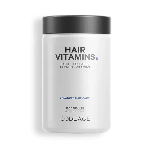 Viên Uống Hỗ Trợ Mọc Tóc Codeage Hair Vitamins - Chống Rụng Tóc, Tăng Cường Biotin, Collagen, Keratin, Giúp Tóc Khỏe Mạnh, Bóng Mượt