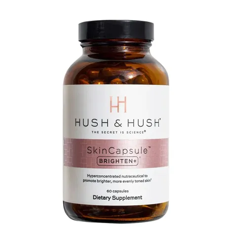 Viên Uống Hush & Hush Skin Capsule Brighten+ - Hỗ Trợ Trắng Da, Cải Thiện Nám, Chăm Sóc Da Khỏe Mạnh - Lọ 60 Viên Nhập Khẩu USA