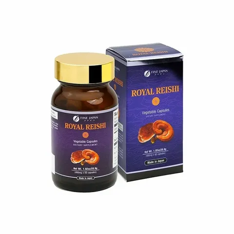 Viên Uống Nấm Linh Chi Đỏ Hoàng Gia Fine Japan Royal Reishi - Tăng Cường Miễn Dịch, Cải Thiện Giấc Ngủ, Hỗ Trợ Sức Khỏe Tổng Thể - Hộp 60 Viên