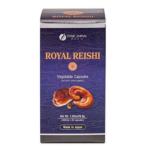 Viên Uống Nấm Linh Chi Đỏ Hoàng Gia Fine Japan Royal Reishi - Tăng Cường Miễn Dịch, Cải Thiện Giấc Ngủ, Hỗ Trợ Sức Khỏe Tổng Thể - Hộp 60 Viên